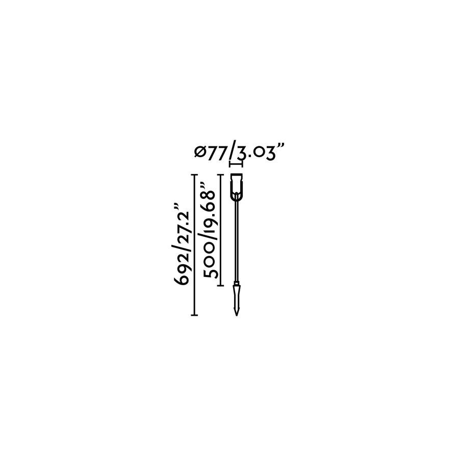 FARO 70038 SLOT 500 černá lampa se zápichem H50 14W 3000K - FARO (obrázek 3)