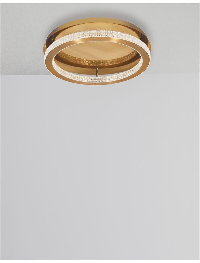 NV 9285420 Stropní svítidlo FIORE antický zlatý mosazný hliník a akryl LED 40W 230V 3000K IP20 stmívatelné - NOVA LUCE (obrázek 3)