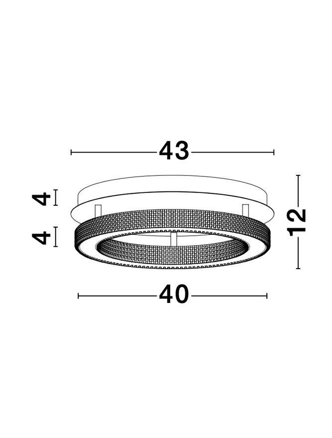 NV 9285420 Stropní svítidlo FIORE antický zlatý mosazný hliník a akryl LED 40W 230V 3000K IP20 stmívatelné - NOVA LUCE (obrázek 5)