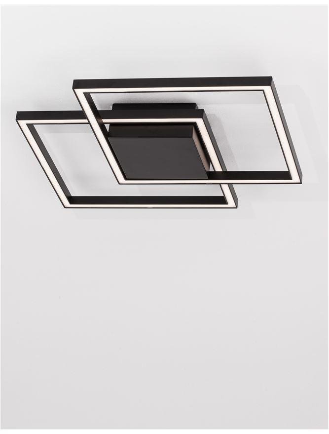 NV 9500822 Stropní svítidlo BILBAO matný černý hliník a akryl LED 25W 230V 3000K IP20 - NOVA LUCE