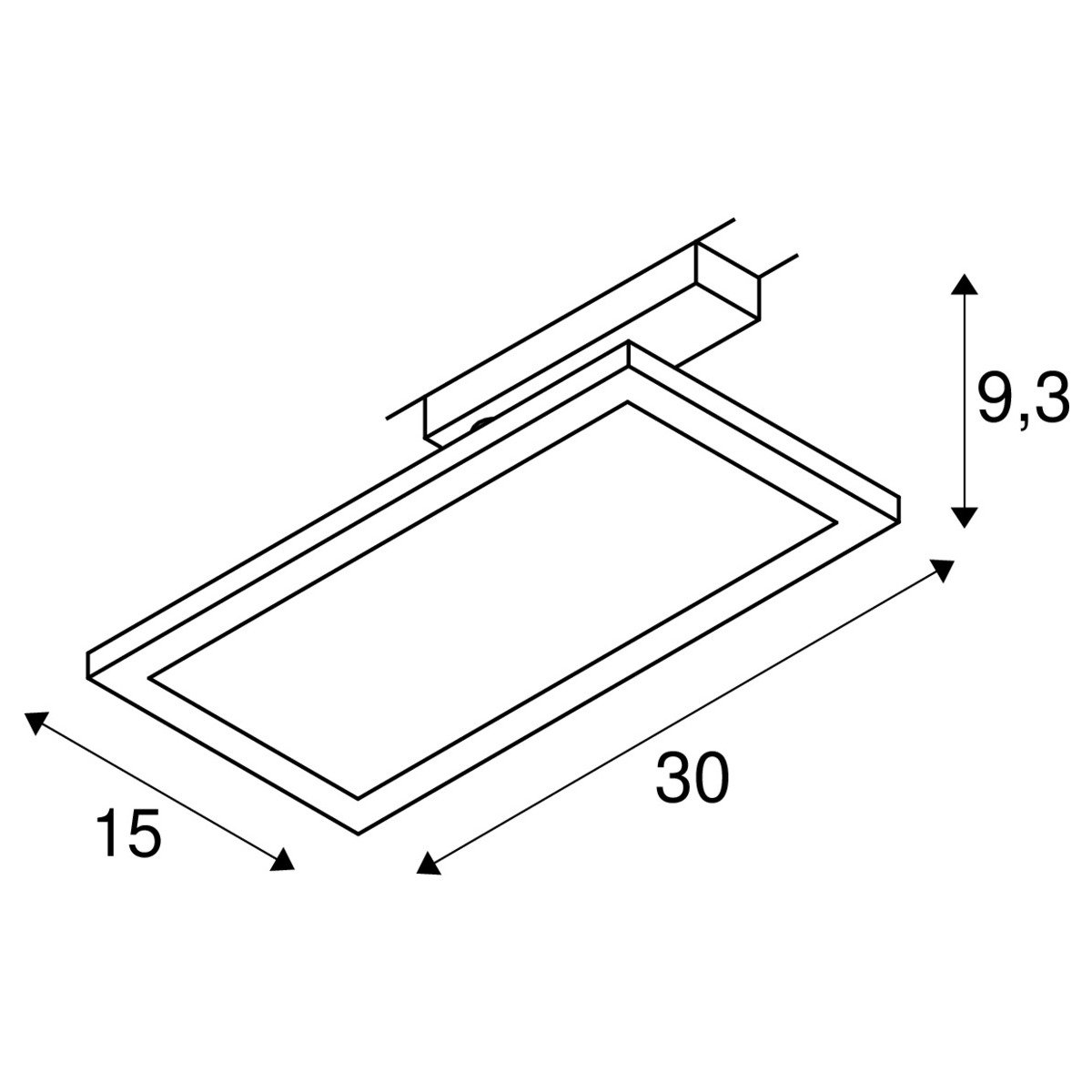 LA 1004934 PANEL TRACK square 150 x 300 mm 1fázový spot bílý 18 W 3000 K - BIG WHITE (SLV) (obrázek 9)