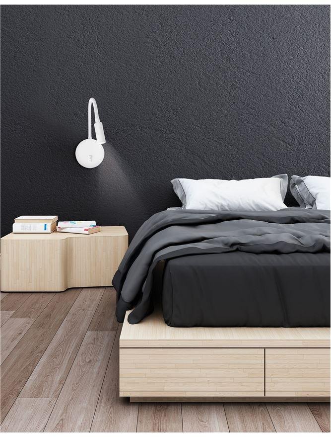 NV 8140321 Bodové svítidlo JACO bílý hliník LED 3W 3200K nastavitelné vypínač na těle - NOVA LUCE