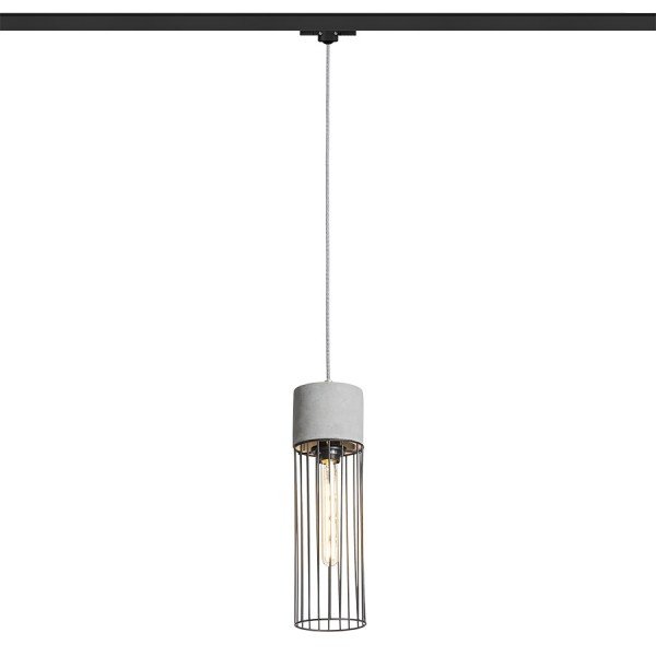 Levně RED R13816 BURTON pro tříokr. lištu beton/černá 230V E27 42W - RED - DESIGN RENDL