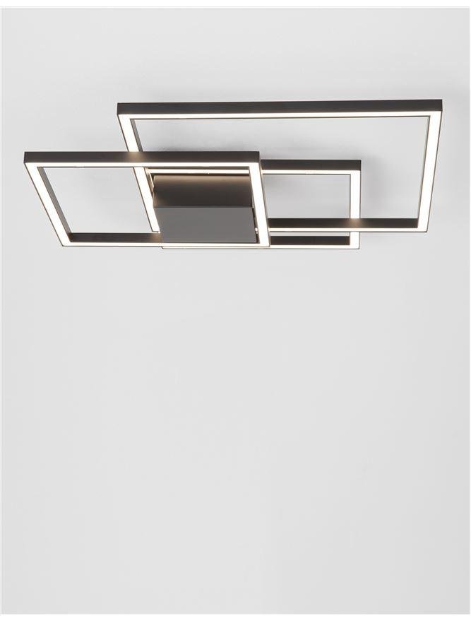 NV 9500832 Stropní svítidlo BILBAO matný černý hliník a akryl LED 42W 230V 3000K IP20 stmívatelné - NOVA LUCE