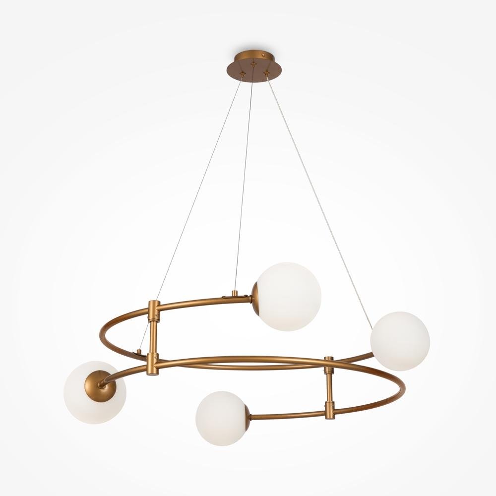 M MOD317PL-04G Závěsné svítidlo Balance 4xG9 zlatá kov sklo designové - MAYTONI