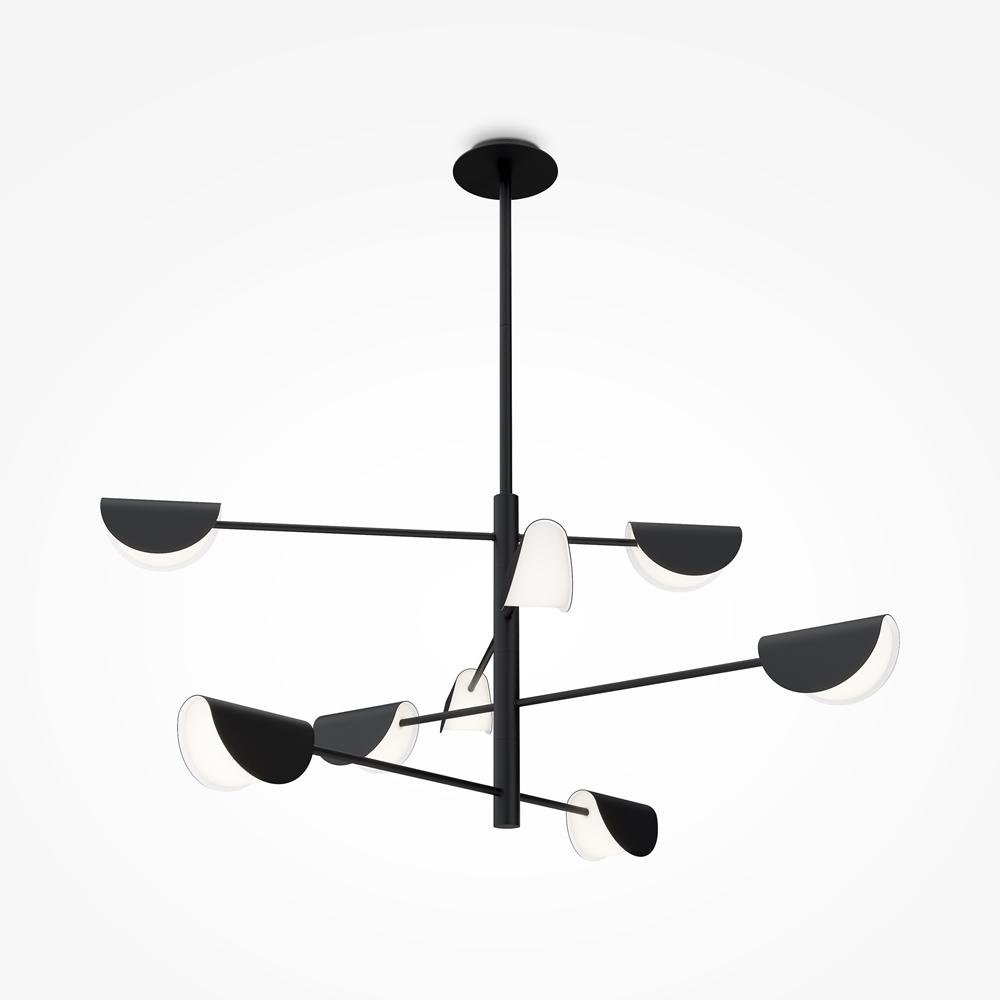 M MOD126PL-08B Lustr Mollis 8xG9 224W černý kov akrylát designový - MAYTONI