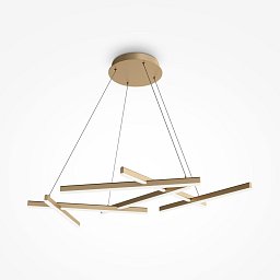 Obrázek pro produkt Závěsné svítidlo Line 3000K 75W teplá bílá 3500lm zlatá kov/akrylát designové - MAYTONI