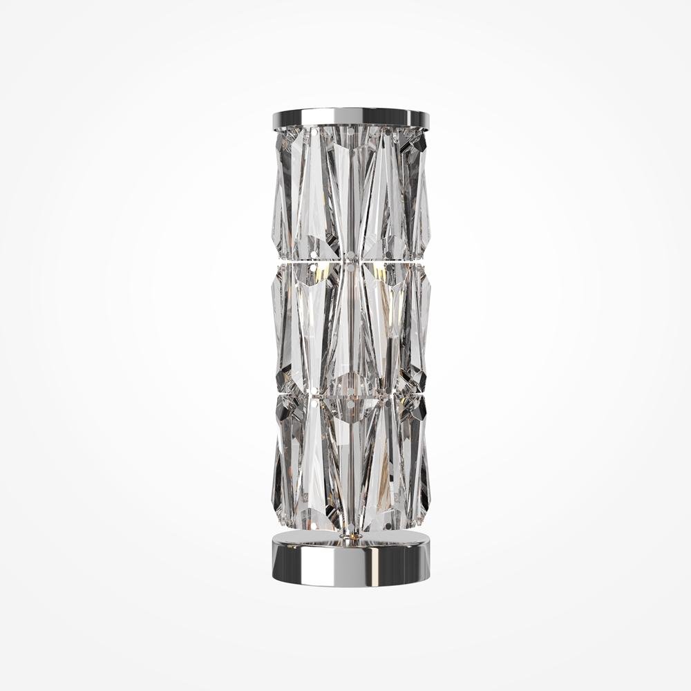 M MOD043TL-02CH Stolní lampa Puntes 2xE14 120W chrom ocel křišťálové přívěsky nastavitelná výška - MAYTONI