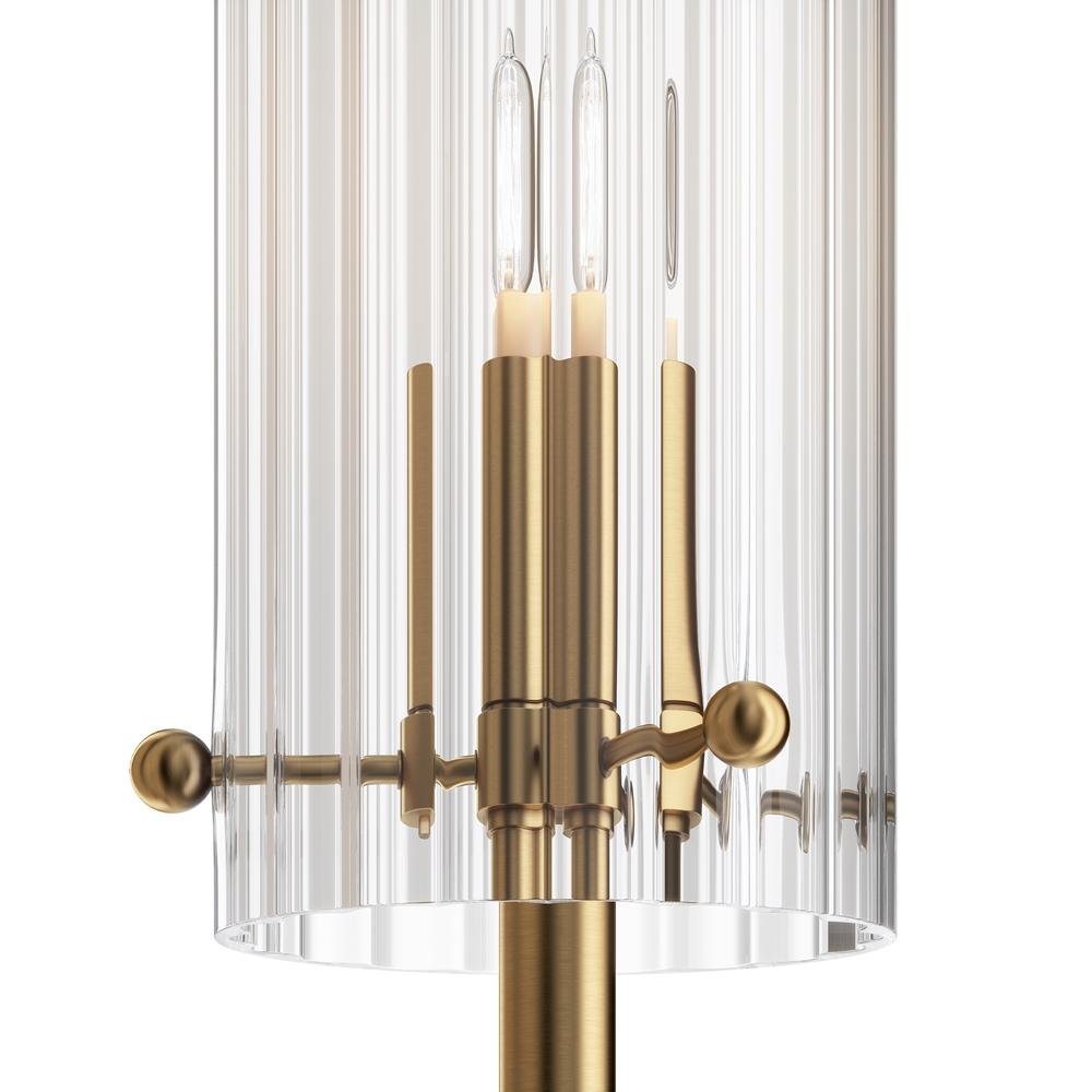 M MOD223WL-02BS1 Nástěnné svítidlo Arco 2x40W čiré sklo mosaz kov designové - MAYTONI