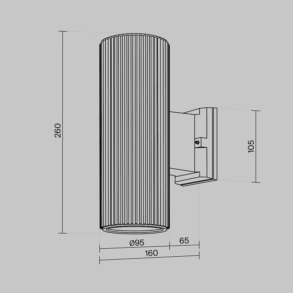 M O419WL-02B Nástěnné svítidlo Rando 2x60W E27 IP54 černý kov - MAYTONI (obrázek 5)
