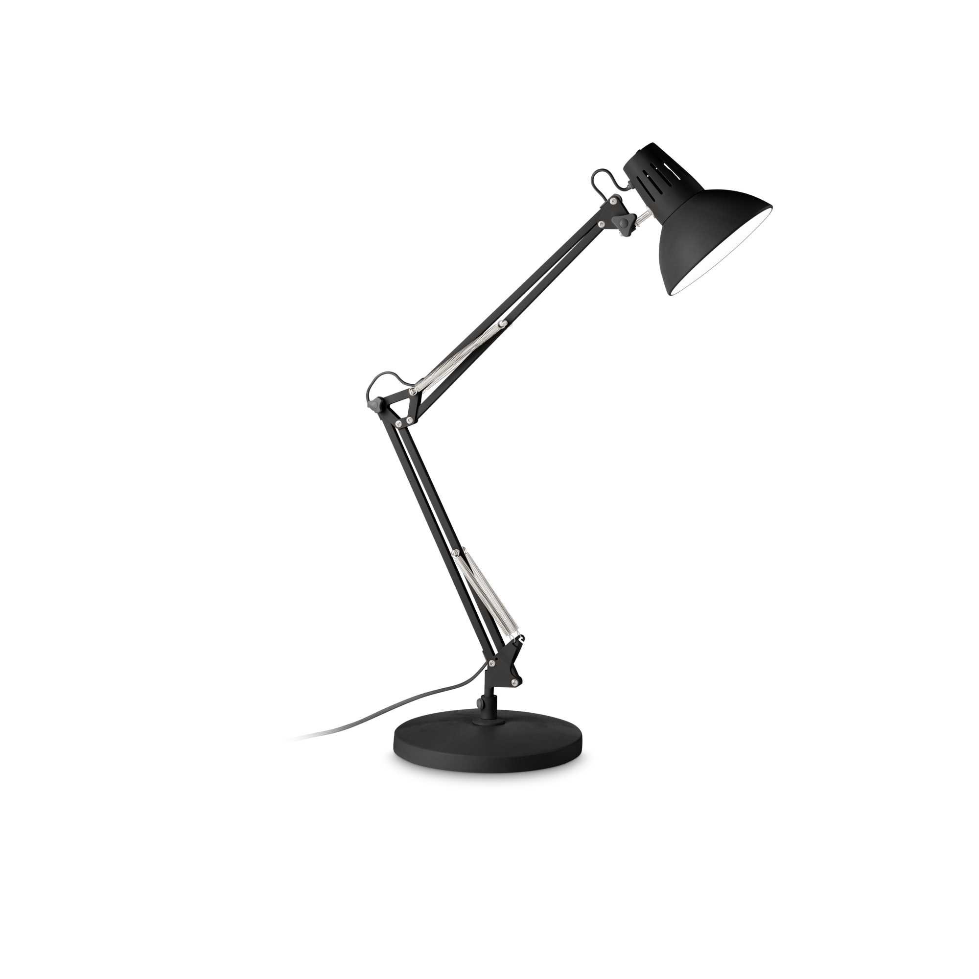 Levně ILUX 265278 Stolní lampa WALLY TL1 stolní lampa 1x E27 42W bez zdroje 84cm IP20, černá - IDEALLUX