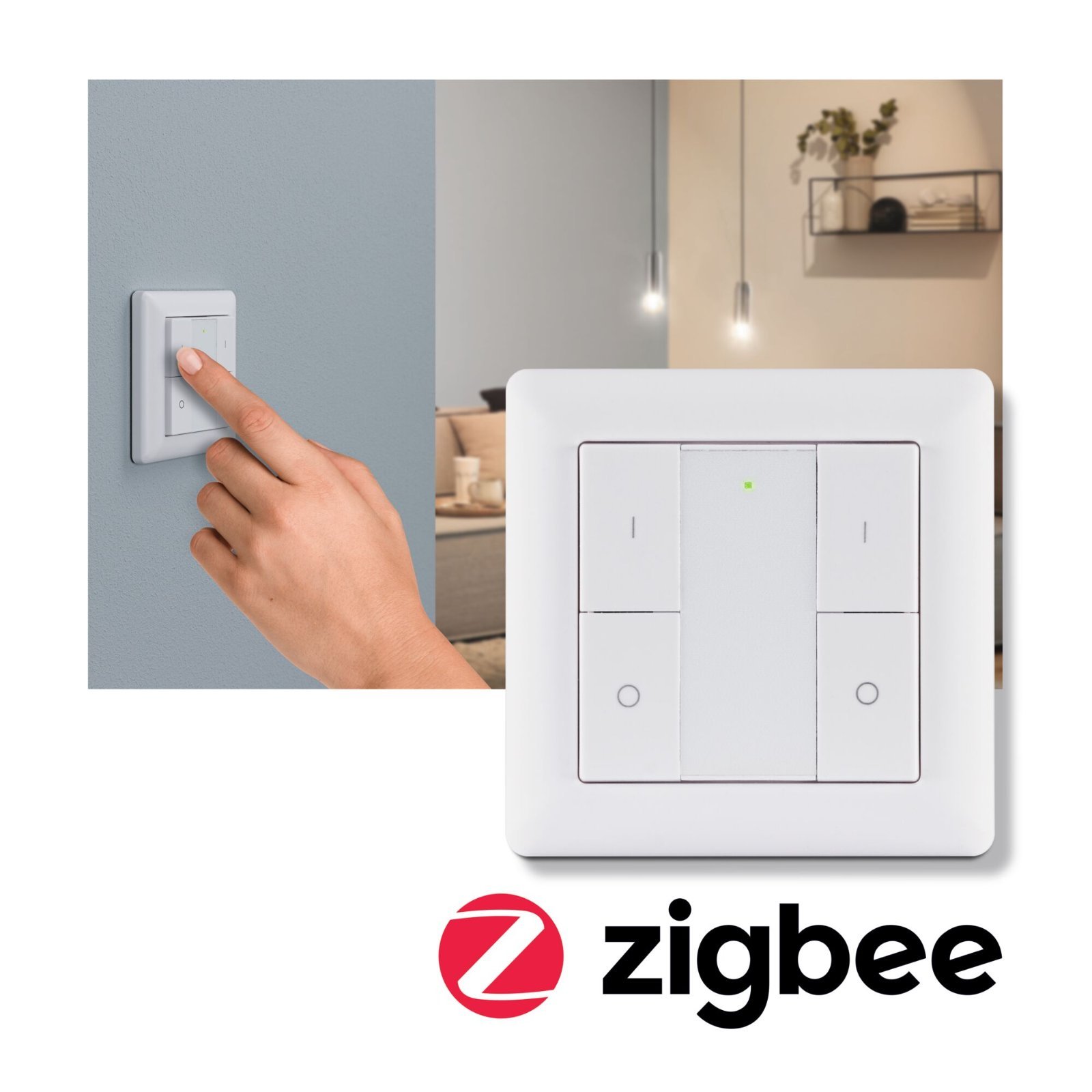 P 50134 Vypínač Smart Home Zigbee On/Off/Dimm bílá - PAULMANN