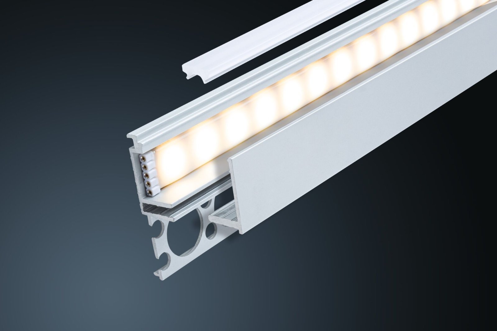 P 78403 LumiTiles LED Strip vestavný profil Top 2m hliník eloxovaný/satén - PAULMANN (obrázek 5)