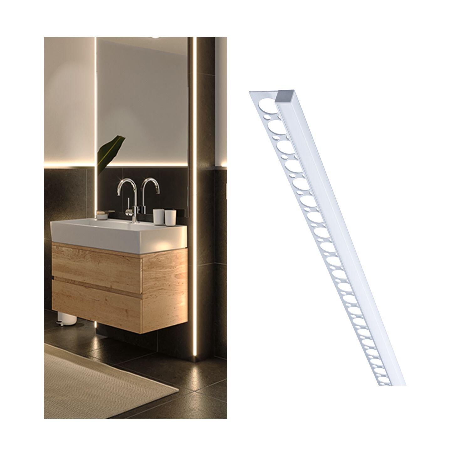 Levně P 78410 LumiTiles LED Strip Profil Frame 2m hliník eloxovaný/satén - PAULMANN