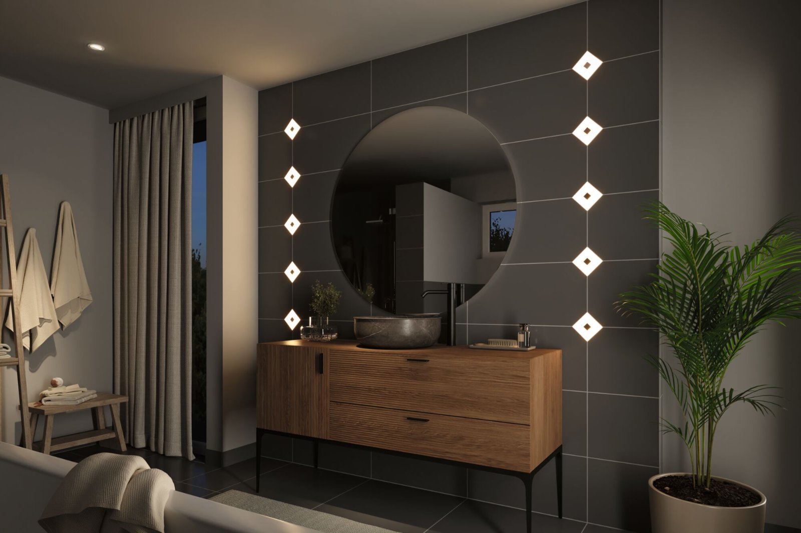 P 78417 LumiTiles kabel Square teplá bílá 1,3m 12V černá umělá hmota - PAULMANN (obrázek 4)