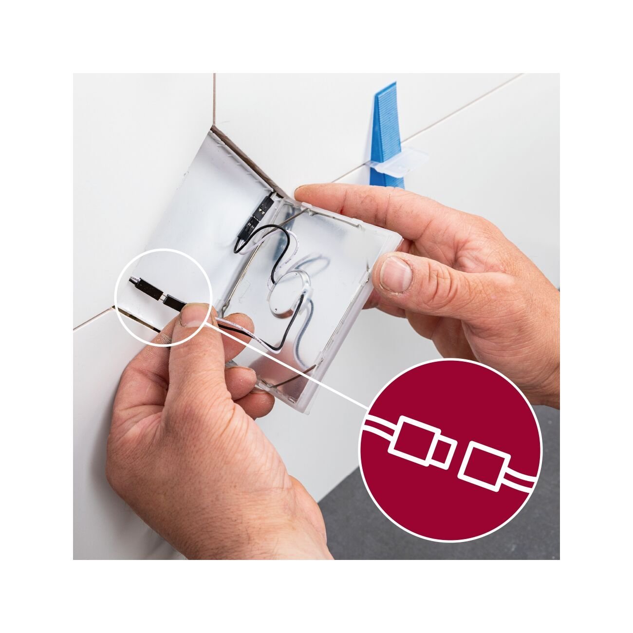 P 78417 LumiTiles kabel Square teplá bílá 1,3m 12V černá umělá hmota - PAULMANN (obrázek 8)
