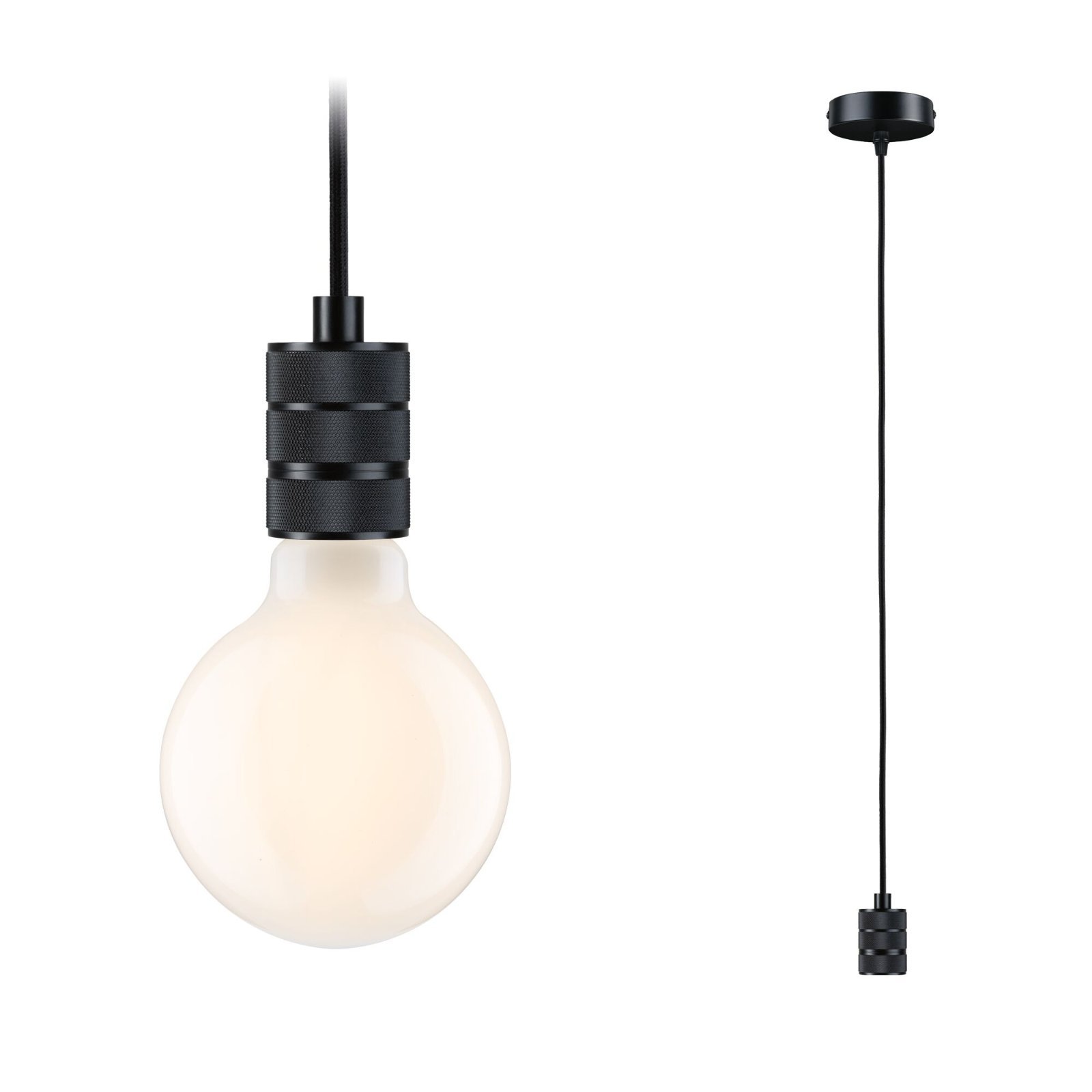 P 78432 Neordic závěsné svítidlo Tilla E27 max. 60W černá stmívatelné kov - PAULMANN
