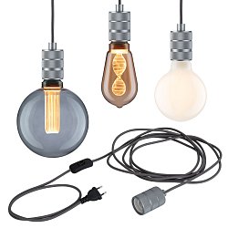Obrázek pro produkt Neordic závěsné svítidlo Tilla vč. zástrčky E27 max. 20W hliník stmívatelné kov - PAULMANN