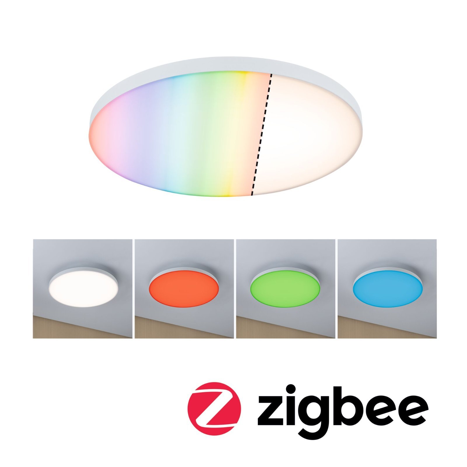 P 79897 LED Panel Smart Home Zigbee Velora kruhové 400mm RGBW bílá stmívatelné - PAULMANN