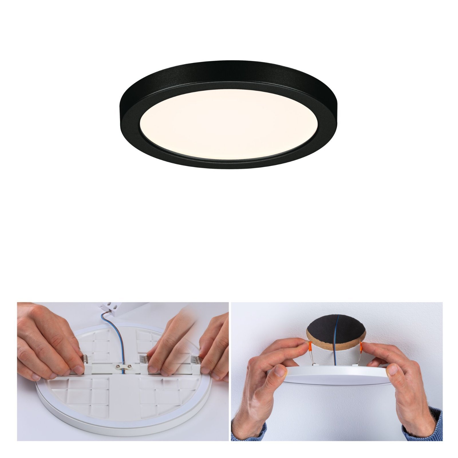 P 79960 VariFit LED vestavné svítidlo Areo IP44 kruhové 118mm 3000K černá - PAULMANN