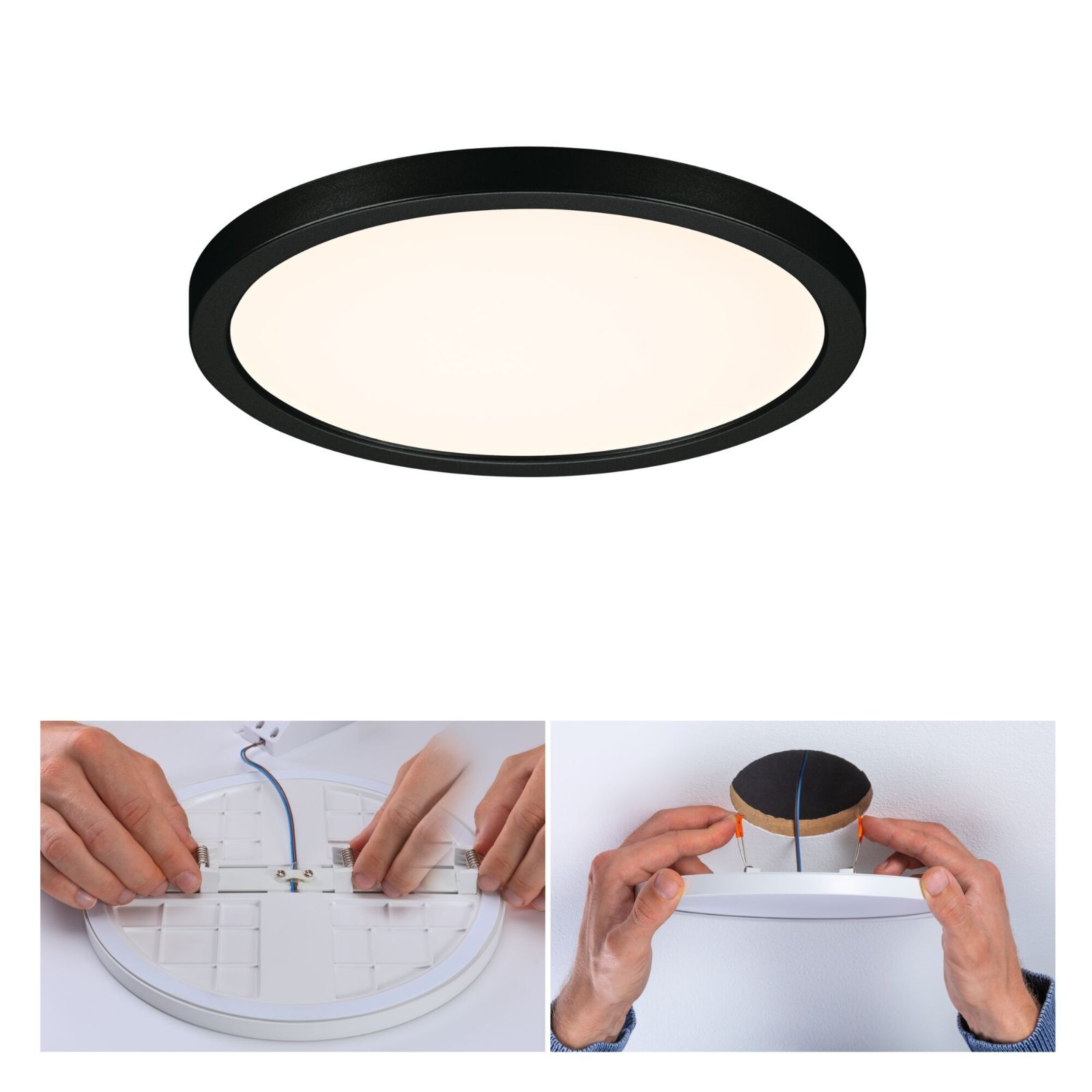 P 79961 VariFit LED vestavné svítidlo Areo IP44 kruhové 175mm 3000K černá - PAULMANN