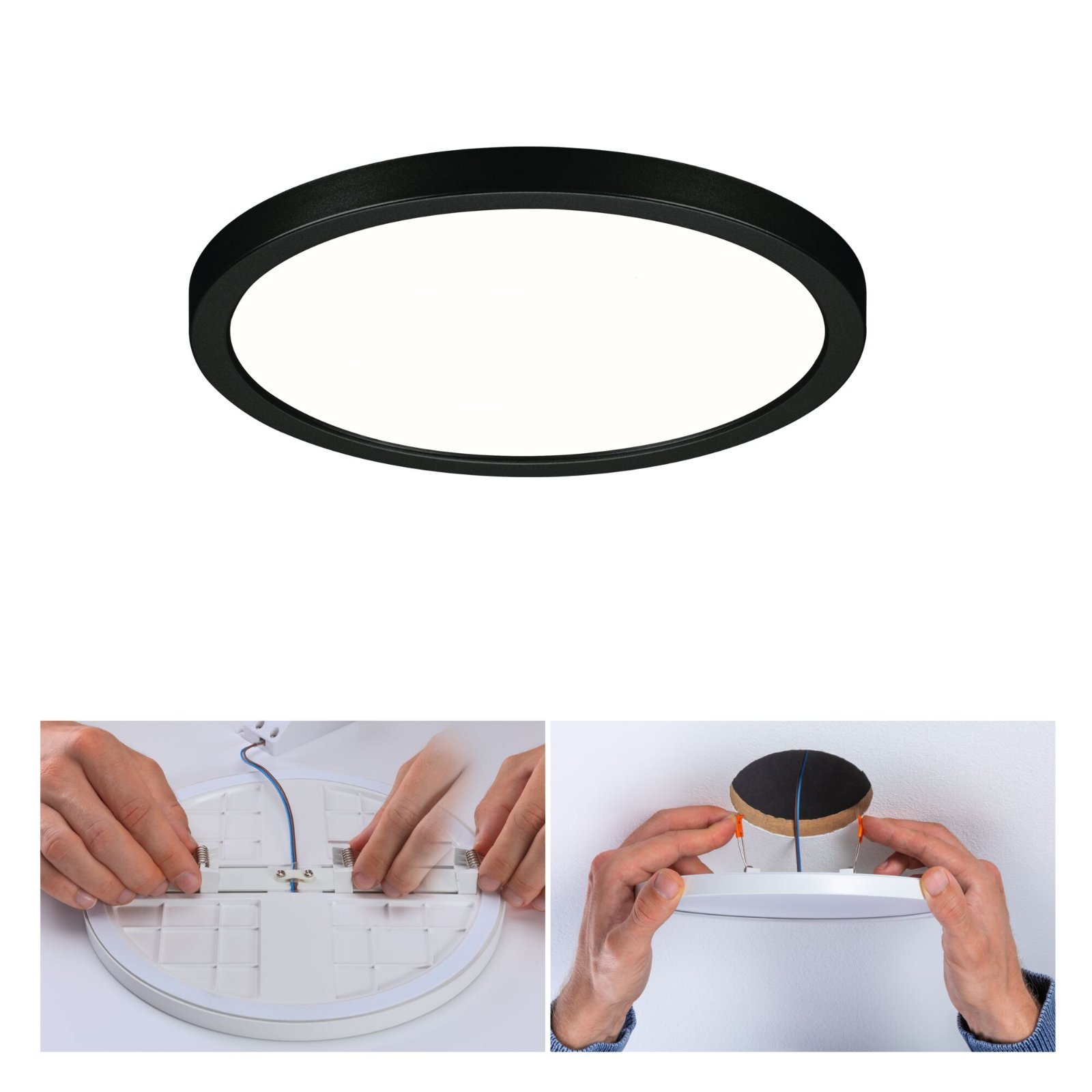 P 79963 VariFit LED vestavné svítidlo Areo IP44 kruhové 175mm 4000K černá - PAULMANN