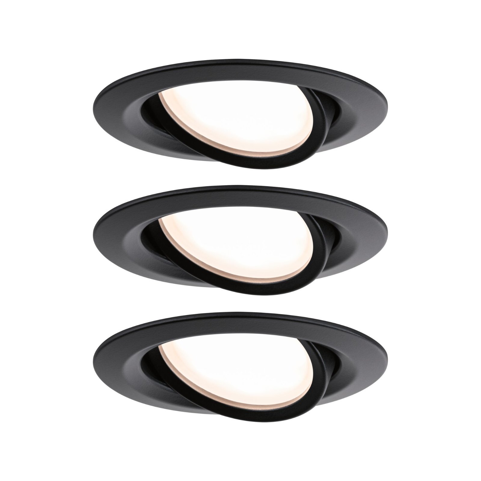 P 93080 LED vestavné svítidlo Nova Plus Coin základní sada výklopné 84mm 50° Coin 3x6W 230V stmívatelné 2700K - PAULMANN