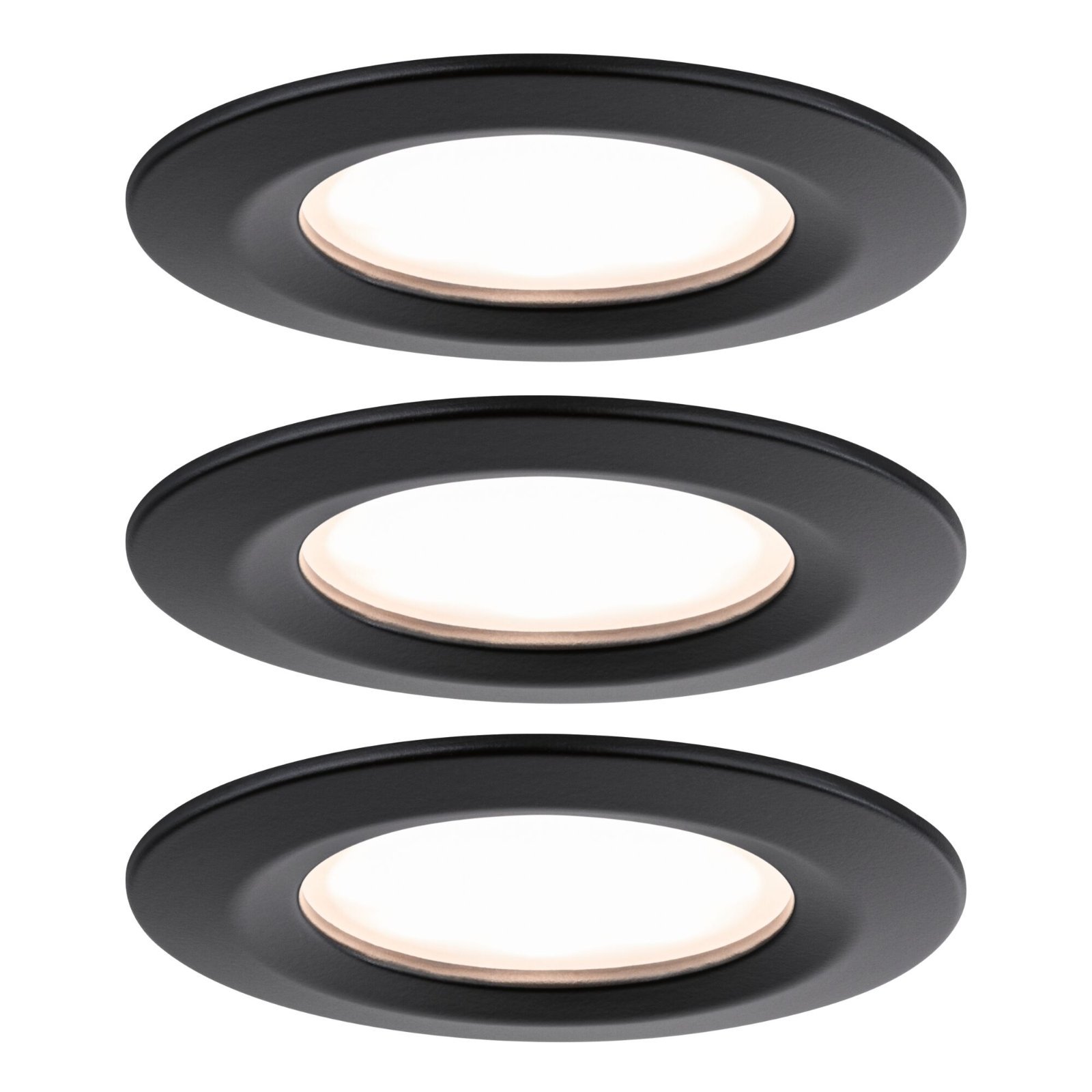 P 93081 LED vestavné svítidlo Nova Plus Coin základní sada nevýklopné IP44 78mm Coin 3x6W 230V stmívatelné 2700K - PAULMANN