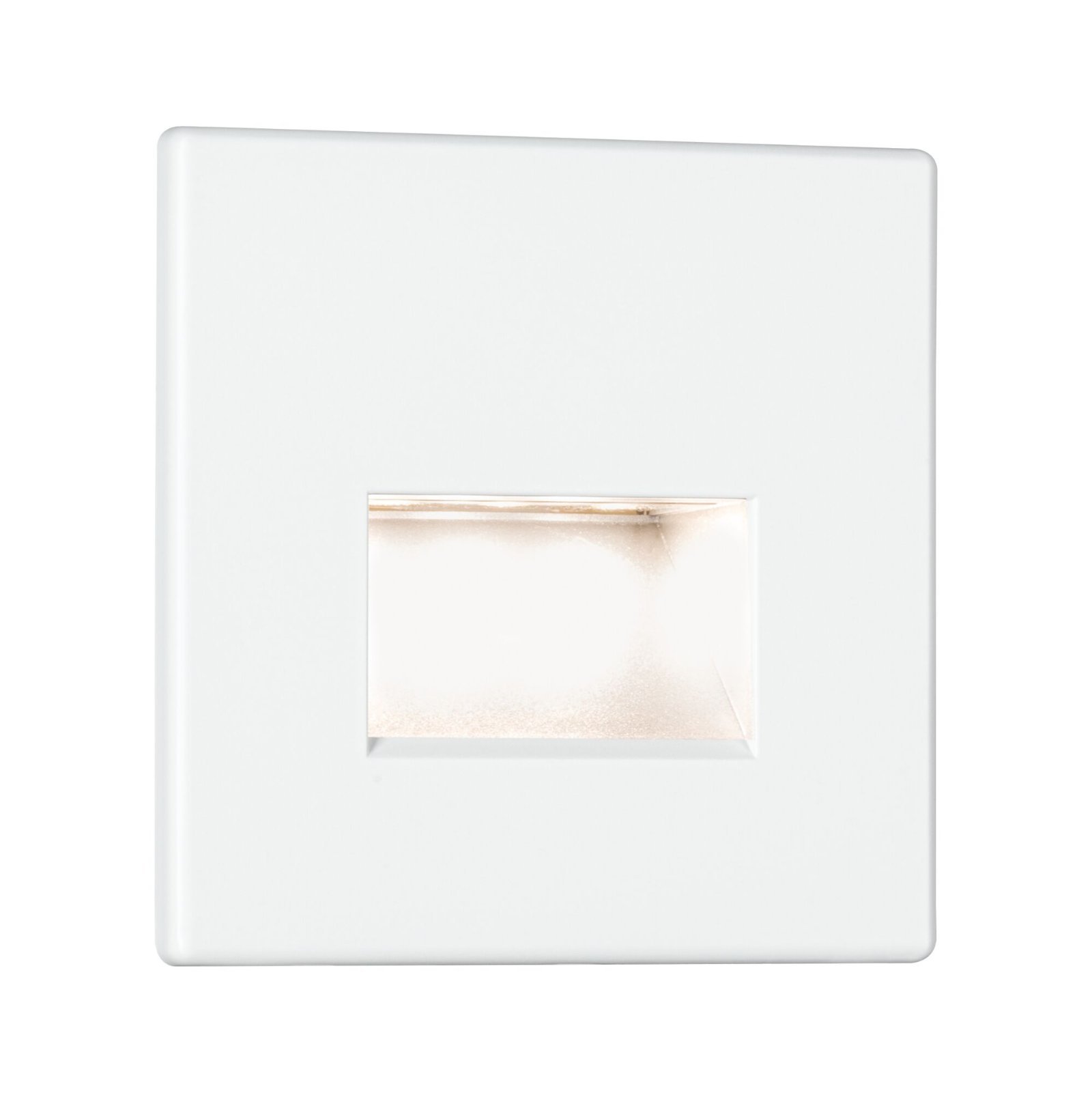 P 93093 LED vestavné svítidlo do zdi Edge Quadro hranaté 8x8cm 1,2W 230V 2700K bílá mat - PAULMANN