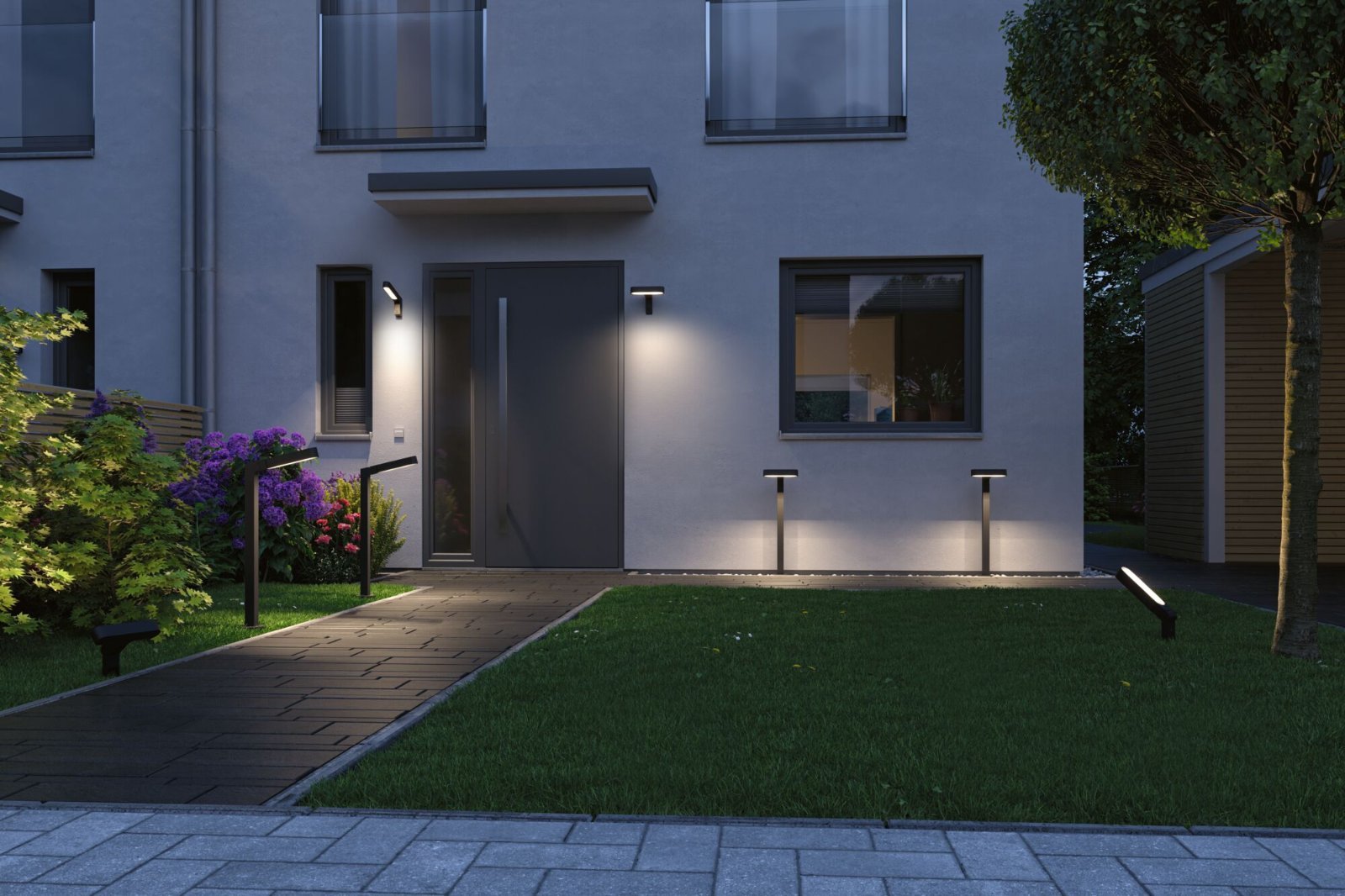P 94546 Plug & Shine LED stojací svítidlo Ito horizontální orientace IP65 3000K 6W antracit - PAULMANN (obrázek 4)
