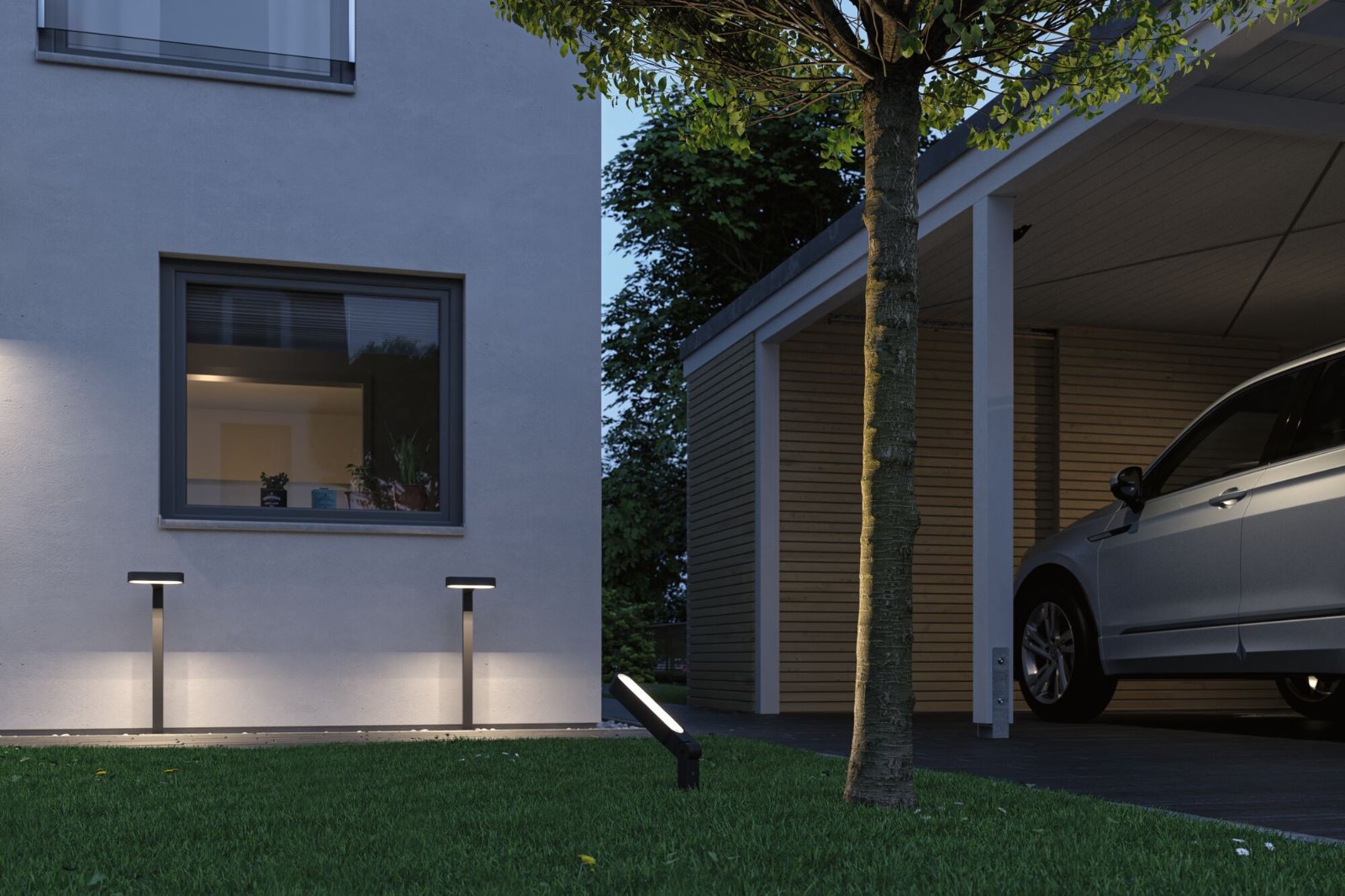 P 94546 Plug & Shine LED stojací svítidlo Ito horizontální orientace IP65 3000K 6W antracit - PAULMANN (obrázek 5)