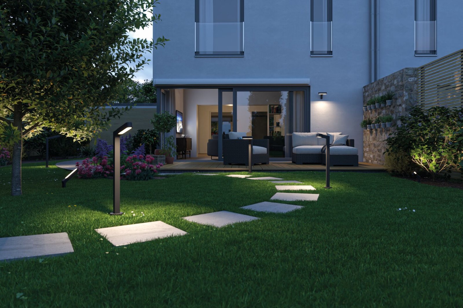 P 94546 Plug & Shine LED stojací svítidlo Ito horizontální orientace IP65 3000K 6W antracit - PAULMANN (obrázek 7)
