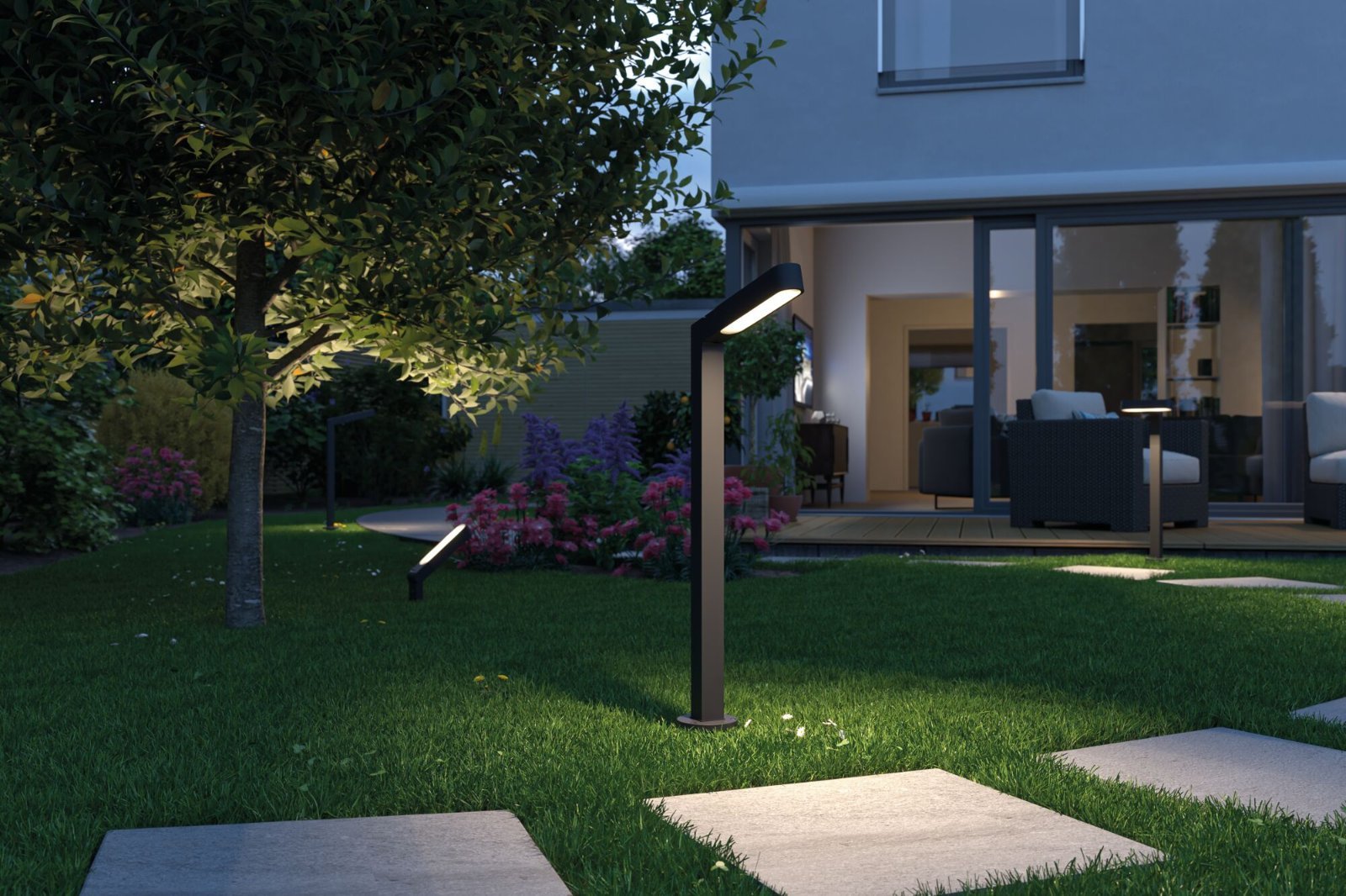 P 94546 Plug & Shine LED stojací svítidlo Ito horizontální orientace IP65 3000K 6W antracit - PAULMANN (obrázek 8)