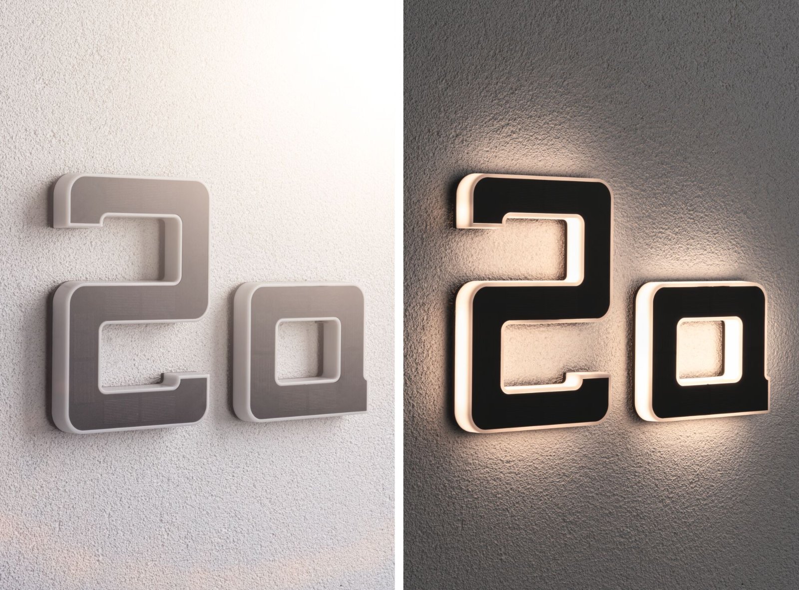 P 94650 Solární LED domovní číslo a svítidlo písmeno A vč. vyměnitelné nabíjecí baterie IP44 3000K černá - PAULMANN (obrázek 3)