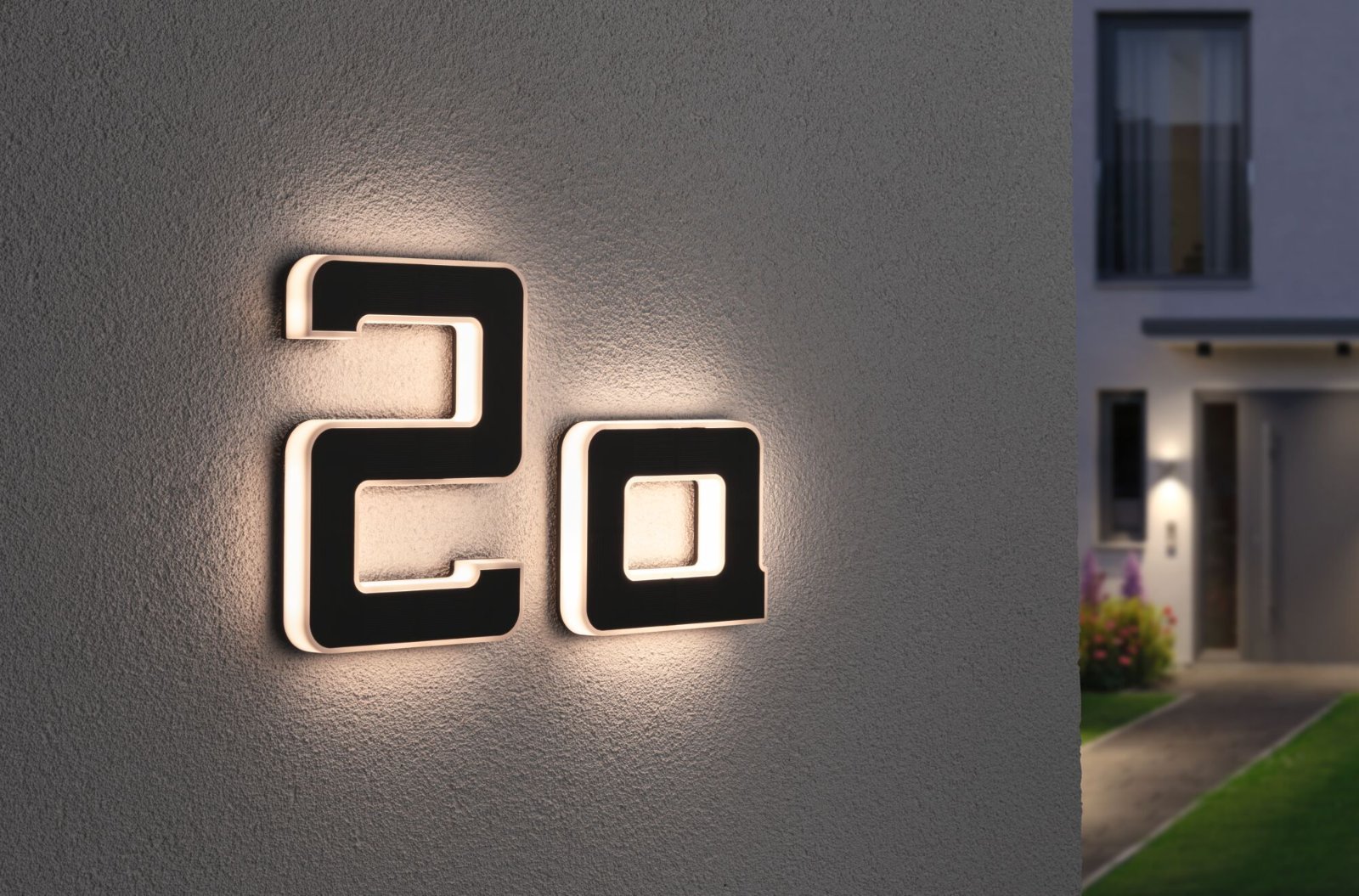 P 94650 Solární LED domovní číslo a svítidlo písmeno A vč. vyměnitelné nabíjecí baterie IP44 3000K černá - PAULMANN (obrázek 7)