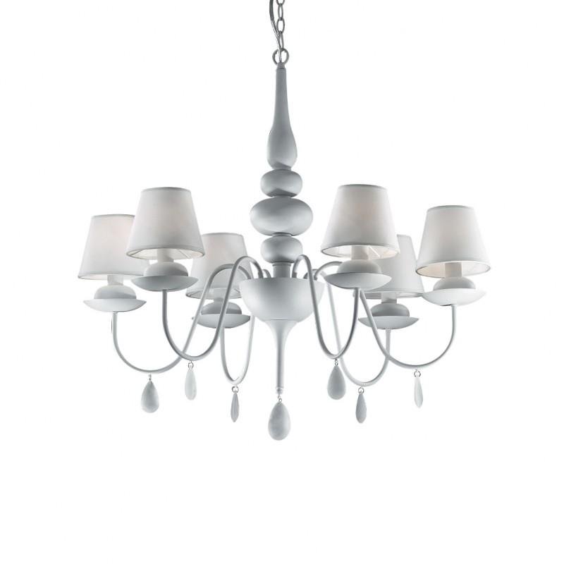 ILUX 035581 Závěsné svítidlo Ideal Lux Blanche SP6 bianco 035581 bílé 75cm   - IDEALLUX