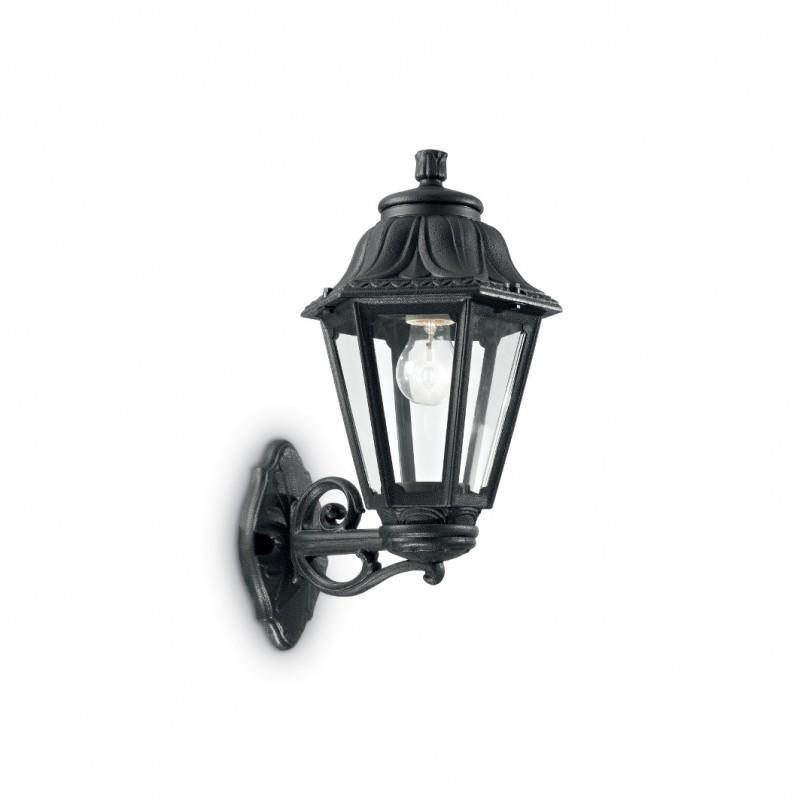ILUX 101491 Venkovní nástěnné svítidlo Ideal Lux Anna AP1 big nero 101491 černé   - IDEALLUX