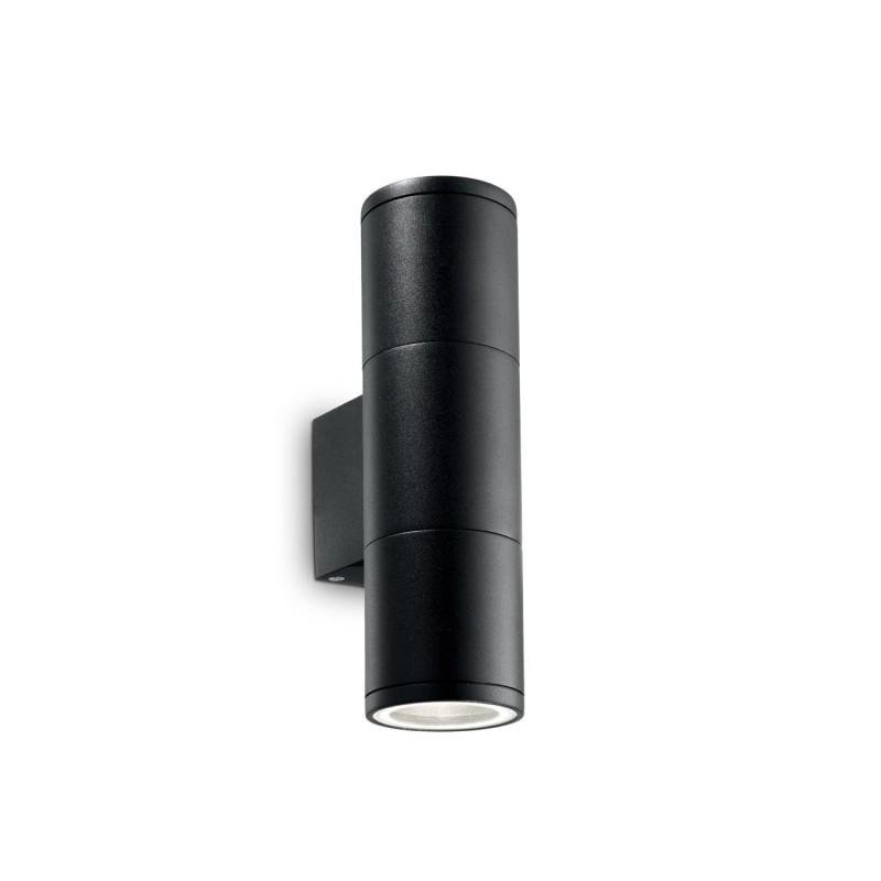 ILUX 100395 Venkovní nástěnné Ideal Lux Gun AP2 small nero 100395 černé 21cm IP44 - IDEALLUX
