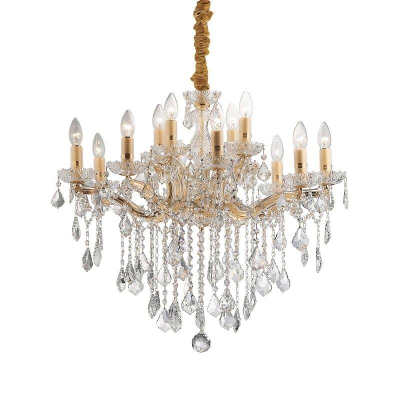ILUX 035611 Závěsné svítidlo Ideal Lux Florian SP12 oro 035611 zlaté 72cm - IDEALLUX