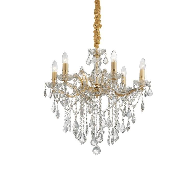ILUX 035635 Závěsné svítidlo Ideal Lux Florian SP6 oro 035635 zlaté 60cm - IDEALLUX