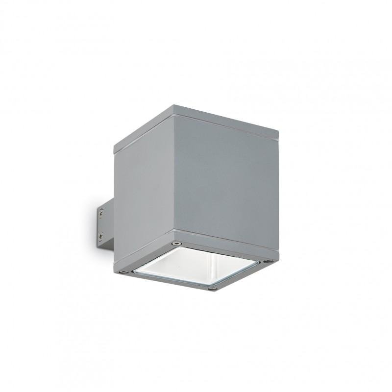 ILUX 118666 Venkovní nástěnné svítidlo Ideal Lux Snif Square AP1 grigio 118666 šedé - IDEALLUX