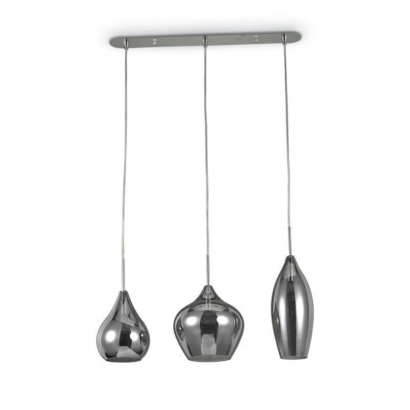 ILUX 111865 Závěsné svítidlo Ideal Lux Soft SP3 fumé 111865 šedé - IDEALLUX