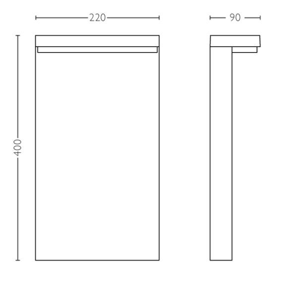 PH 16485/93/P0 LED Venkovní sloupkové svítidlo Philips Bustan 16485/93/P0 antracitové malé 2700K - PHILIPS (915005378501) (obrázek 7)