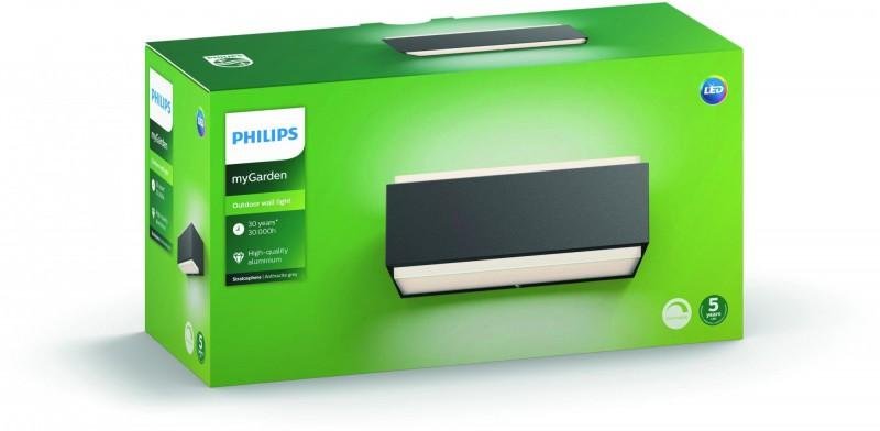 PH 16487/93/P3 LED Venkovní nástěnné svítidlo Philips Stratosphere 16487/93/P3 antracitové 4000K - PHILIPS (915005378702) (obrázek 8)
