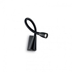 Obrázek pro produkt LED Nástěnná lampička Ideal Lux Goose AP1 nero 142692 černá - IDEALLUX