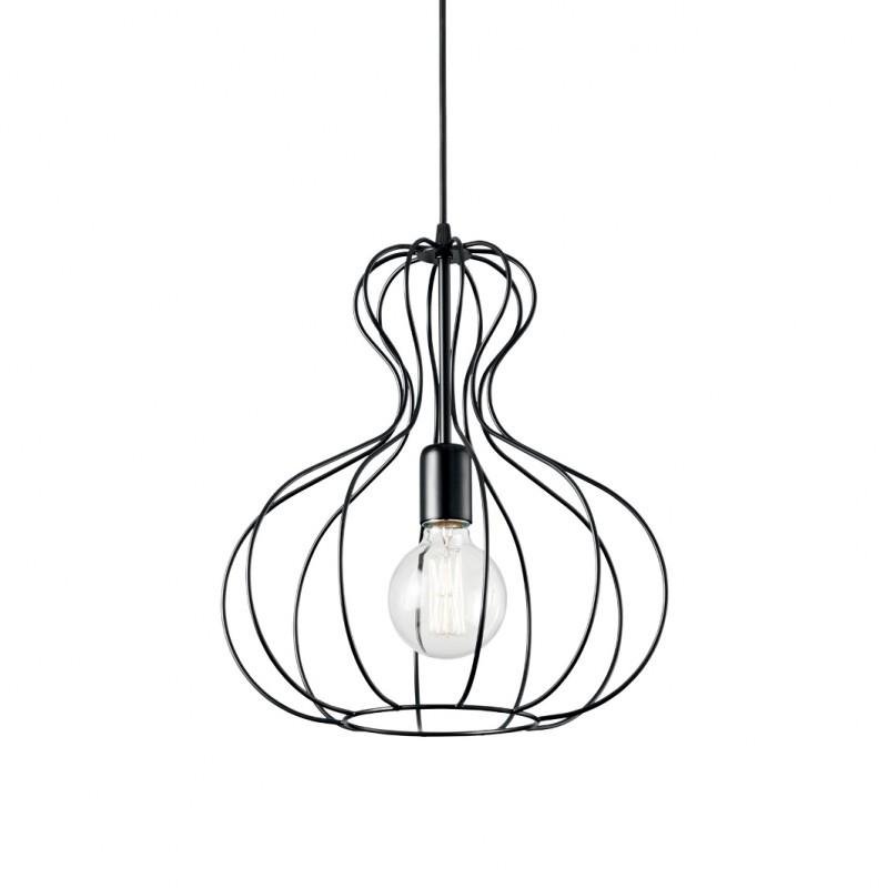 ILUX 148502 Závěsné svítidlo Ideal Lux SP1 Ampolla-1 SP1 148502 černé 35cm - IDEALLUX