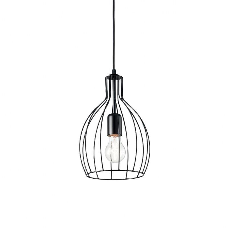 ILUX 148151 Závěsné svítidlo Ideal Lux Ampolla-2 SP1 nero 148151 černé 20,5cm - IDEALLUX