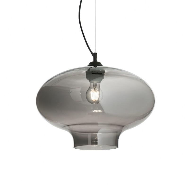 ILUX 120904 Závěsní svítidlo Ideal Lux Bistro' SP1 round fume' 120904 šedé 40cm   - IDEALLUX