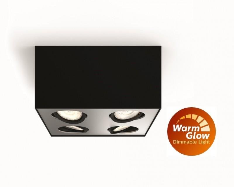 PH 50494/30/P0 LED Bodové svítidlo Philips Box 50494/30/P0 černé 4x4,5W - PHILIPS (915005528401)