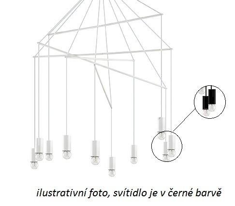 ILUX 158860 Závěsné svítidlo Ideal Lux Pop SP10 nero 158860 černé 90cm - IDEALLUX